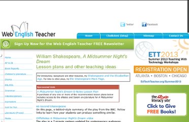 Screenshot of Web English Teacher's page for 